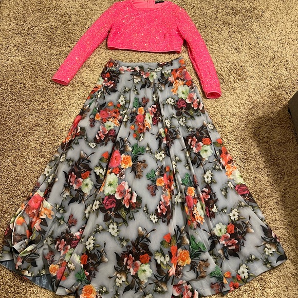 Other - Beautiful pink floral lehnga, for any occasion Indian parties, wedding, prom.